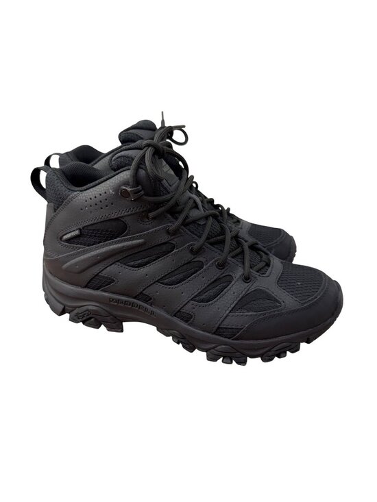 Merrell Mens Black Tactical Hiking Boots Size 9 Medium Leather & Mesh Upper